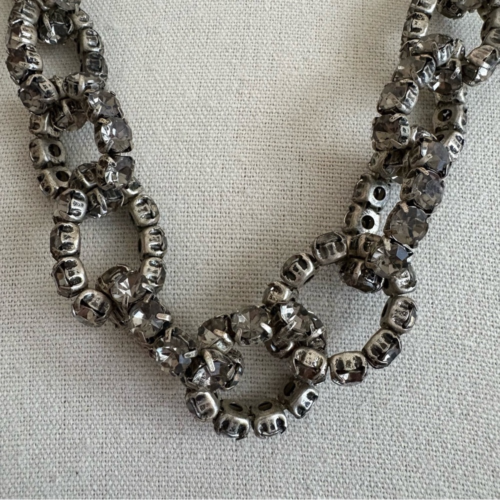 J.Crew | Interlocking Crystal Link Necklace | 19”… - image 3